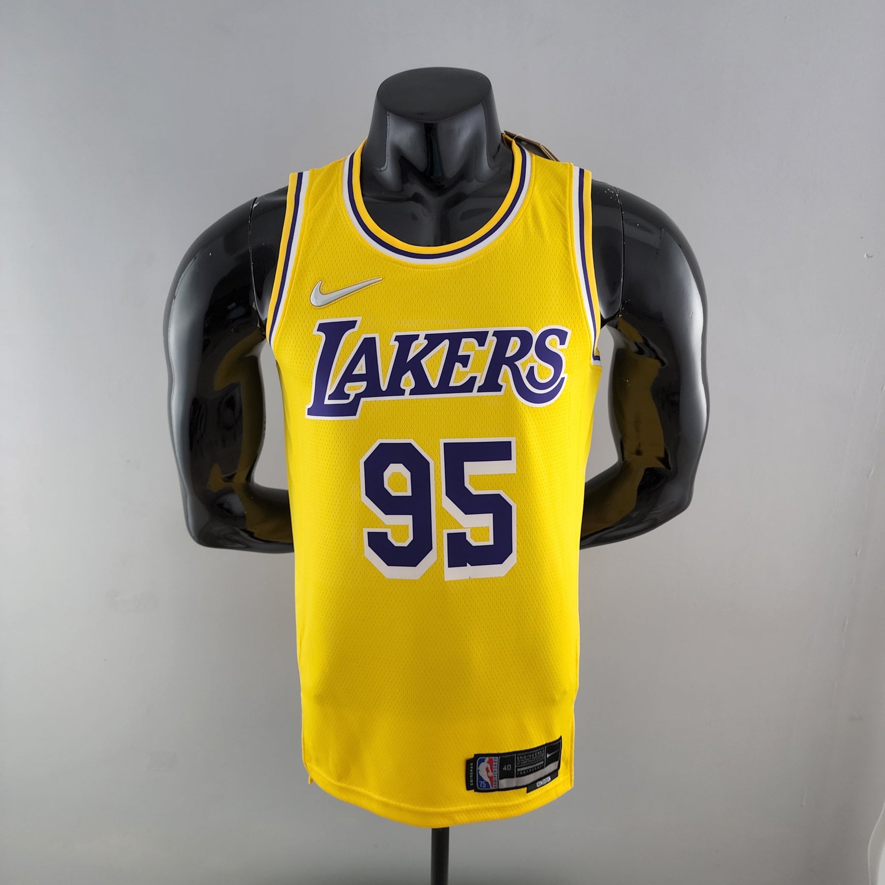 Camisa NBA Lakers #95 Toscano Amarela 75° Aniversário - 23/24