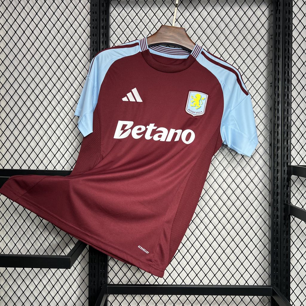 Camisa Aston Villa Villa Home 24/25 Castore Torcedor Masculina