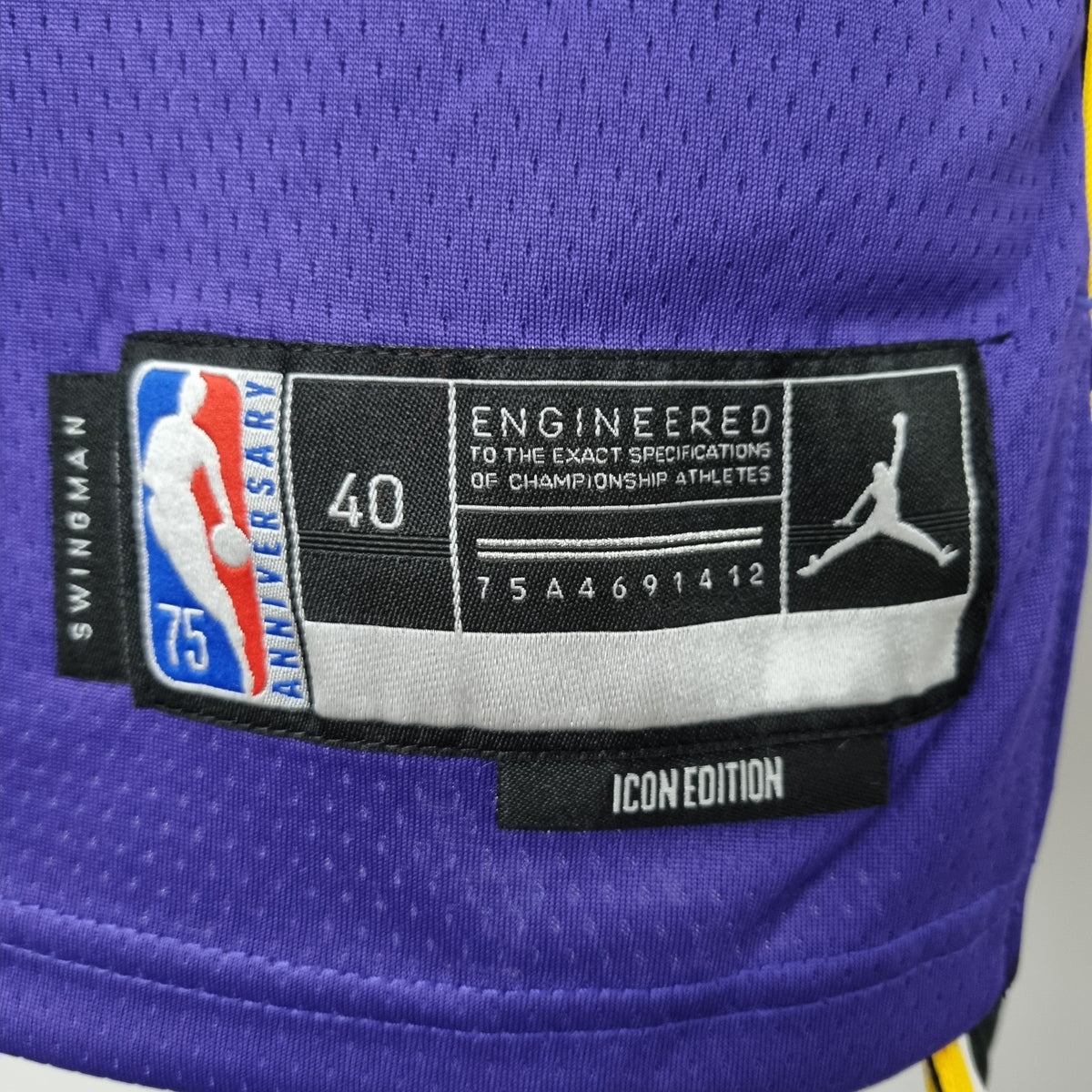 Camisa NBA Lakers #7 Anthony Purple 75° Aniversário- 23/24