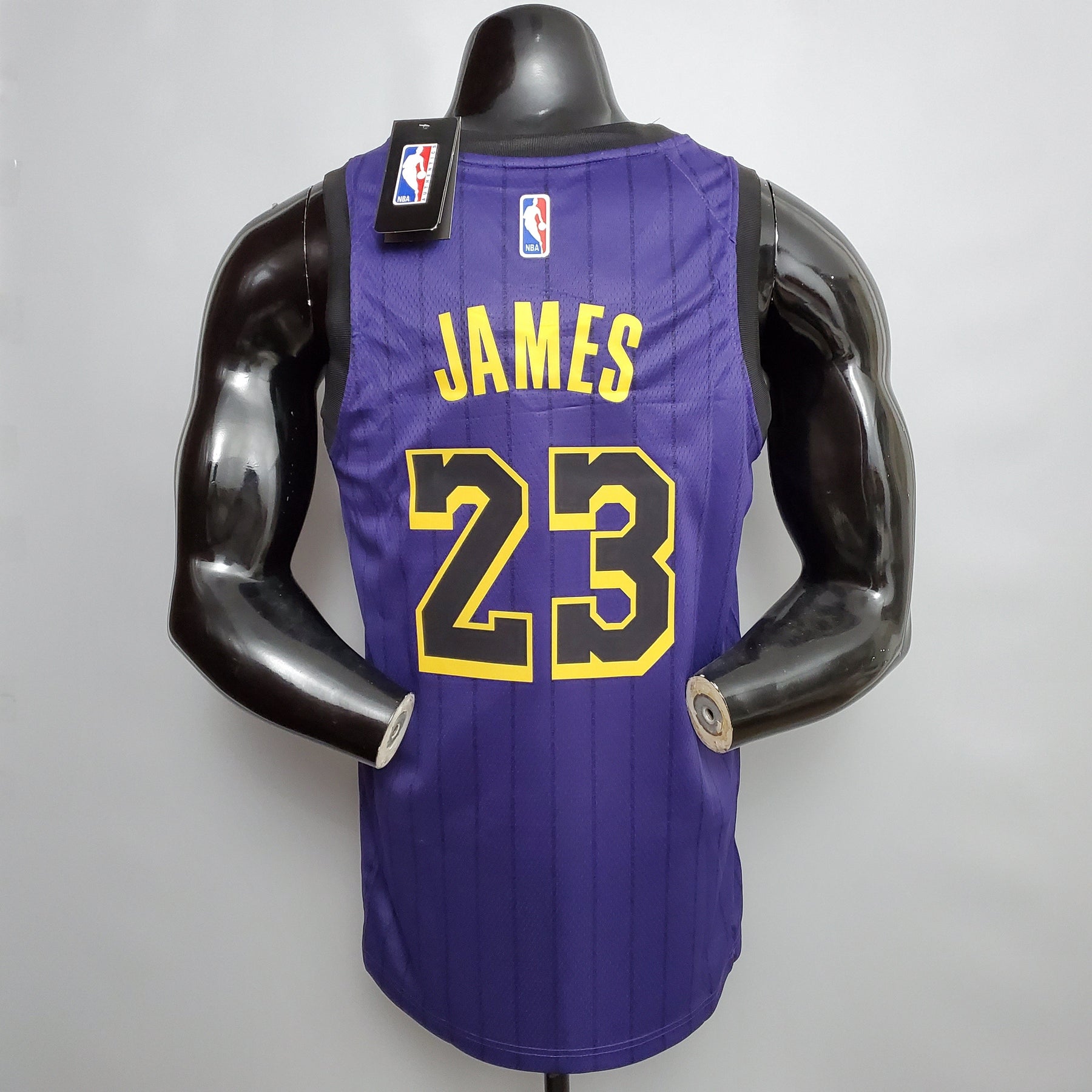 Camisa NBA Lakers #23 James Purple Stripe - 23/24