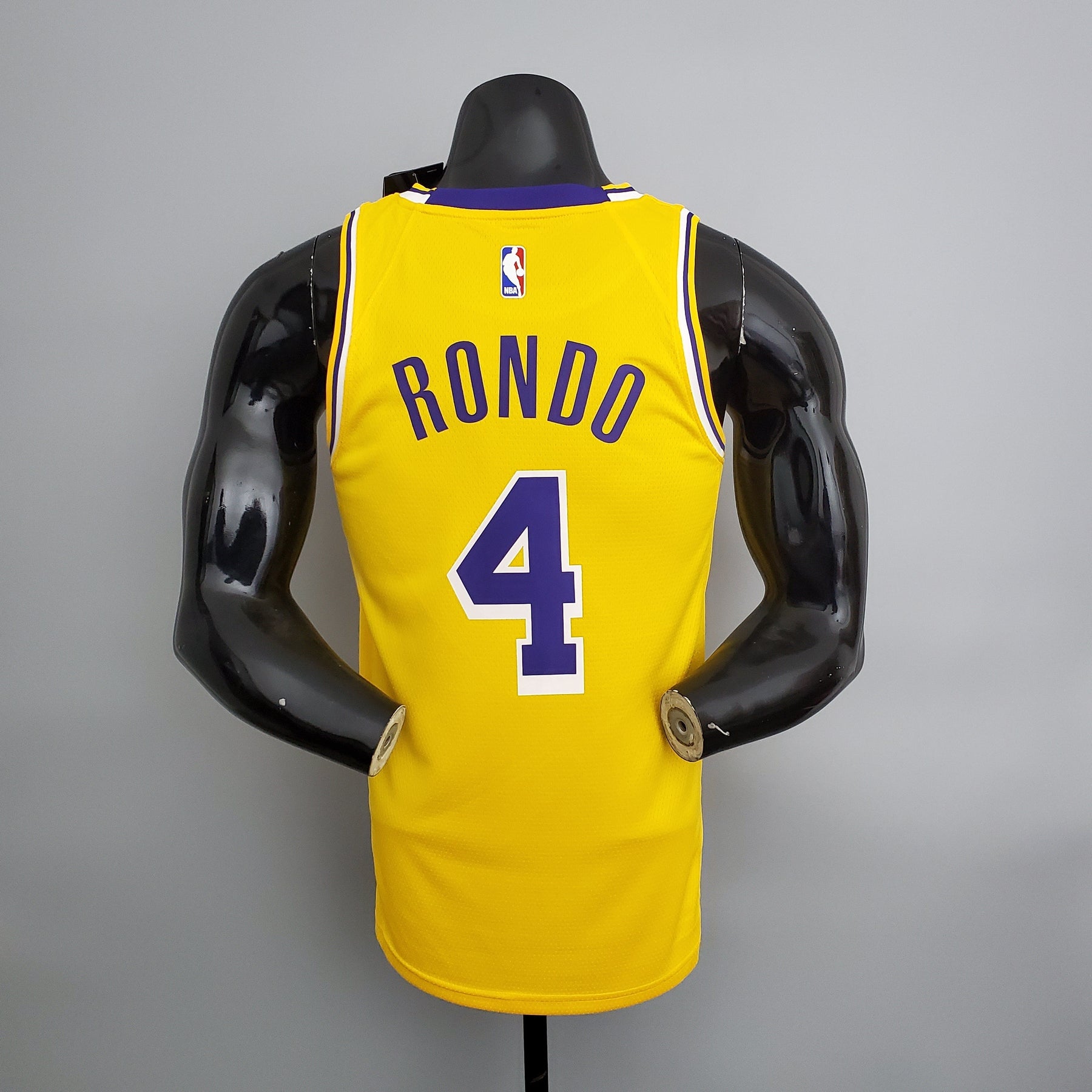 Camisa NBA Lakers #4 Rondo Crew Neck Yellow - 23/24