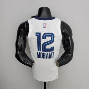 Camisa NBA Memphis Grizzlies #12 Morant - 75° Aniversário White