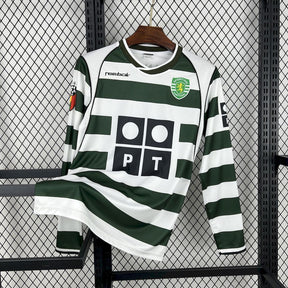 Camisa Sporting Titular 01/02 - Versão Retro Manga Comprida
