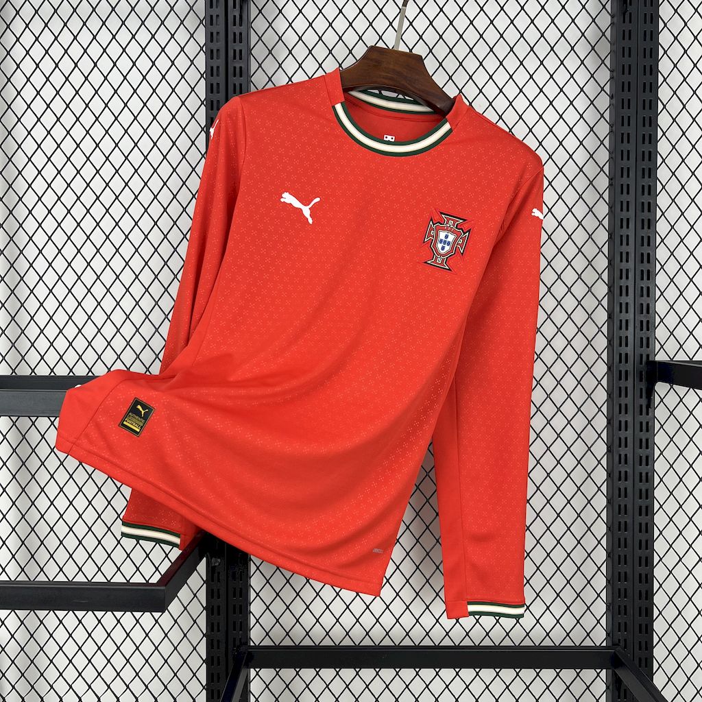 Camisa Portugal Home Manga Longa 25/26 - Torcedor Masculina