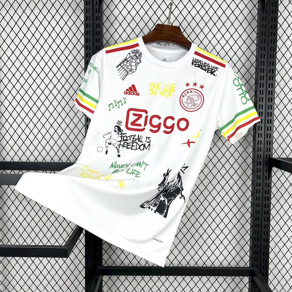Camisa Ajax Amsterdanlm Bob Marley 40th 25/26 - Versão Torcedor